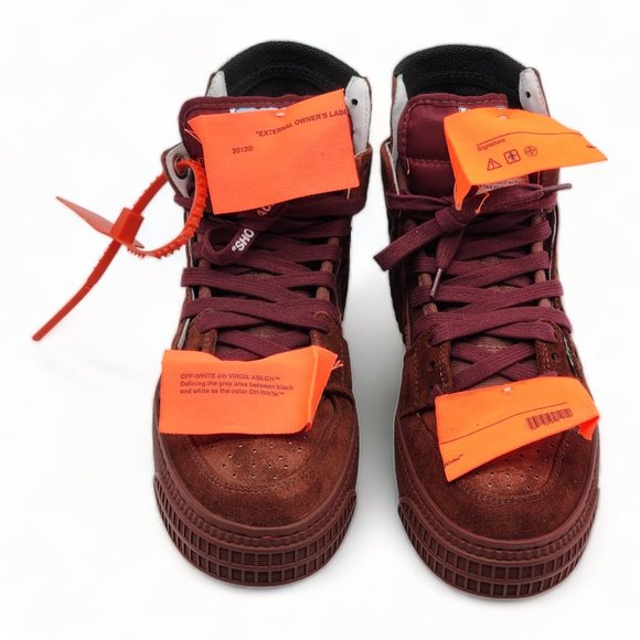 Off-white 3.0 hitop Sneakers burgundy. - Picture 5 of 9